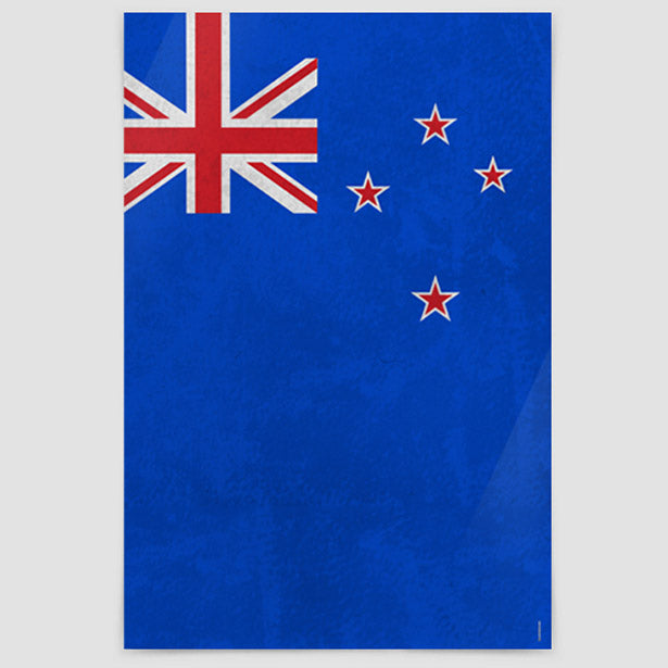 New Zealand Flag - Poster airportag.myshopify.com
