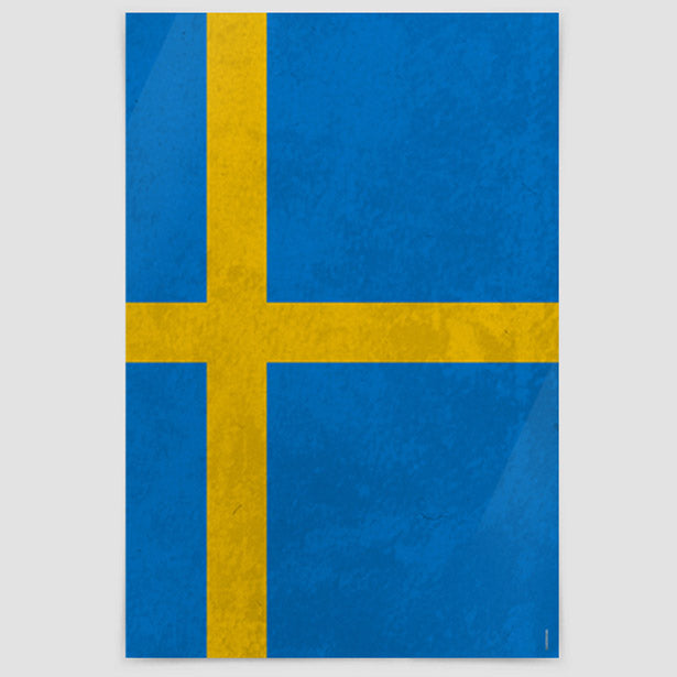 Swedish Flag - Poster airportag.myshopify.com