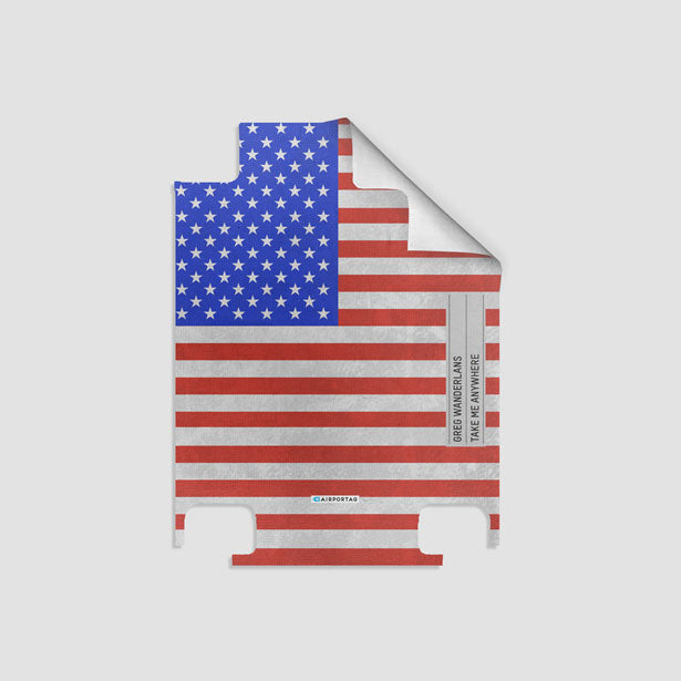 USA Flag - Luggage airportag.myshopify.com