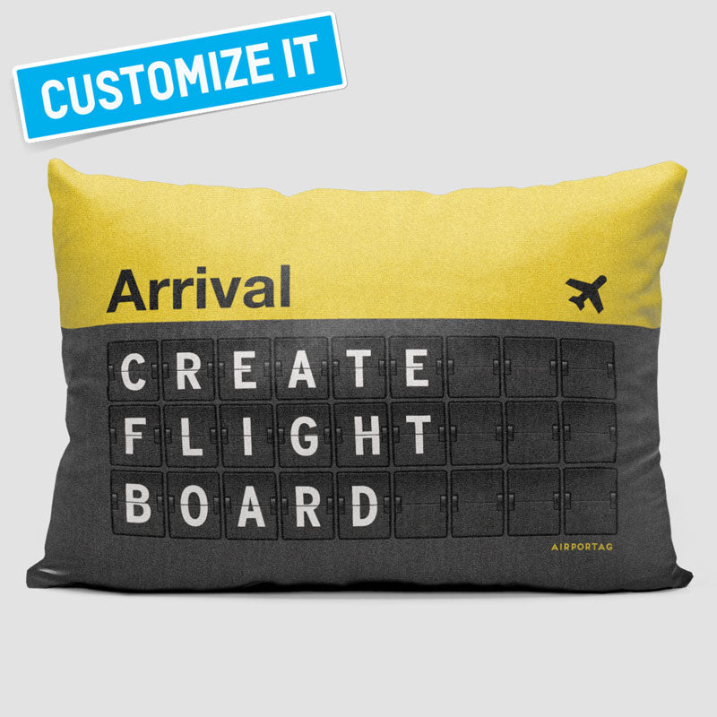 Flight Board Custom - Throw Pillow