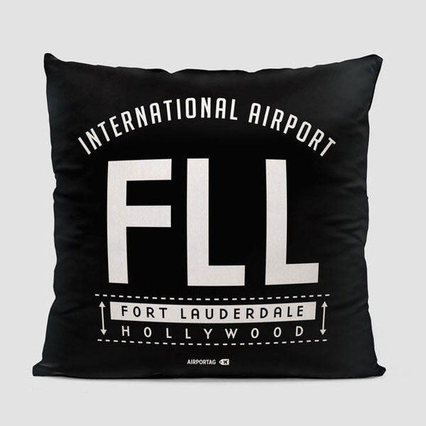 FLL Letters - Throw Pillow - Airportag