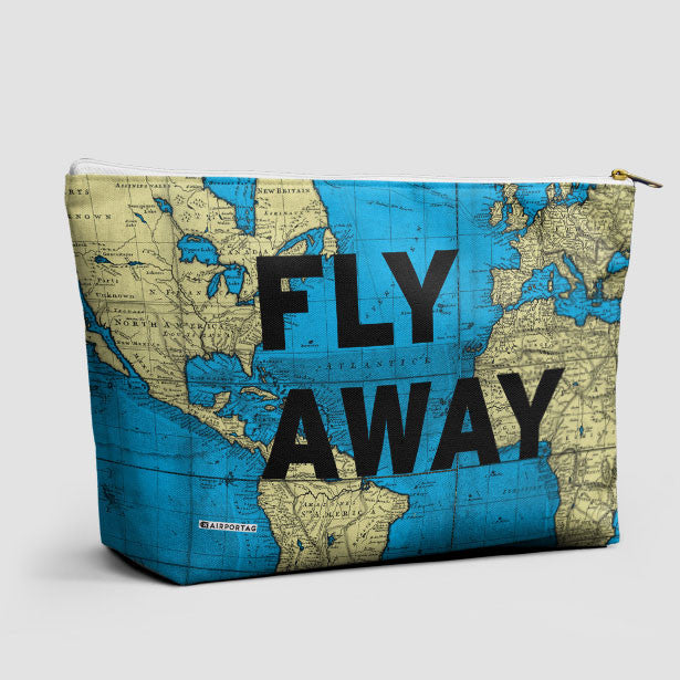 Fly Away - World Map - Pouch Bag - Airportag