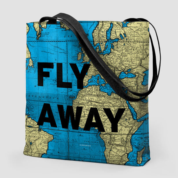 Fly Away - World Map - Tote Bag - Airportag