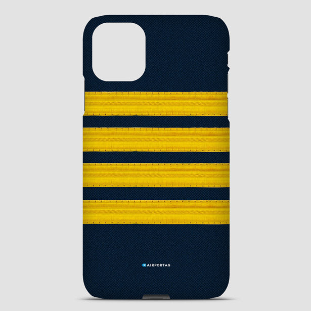 Navy Pilot Stripes Gold - iPhone Case airportag.myshopify.com