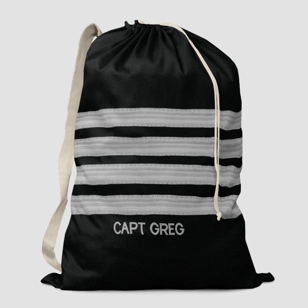 Black Pilot Stripes - Laundry Bag - Airportag