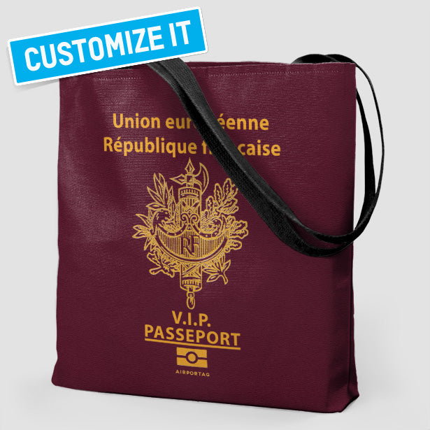 France - Passport Tote Bag