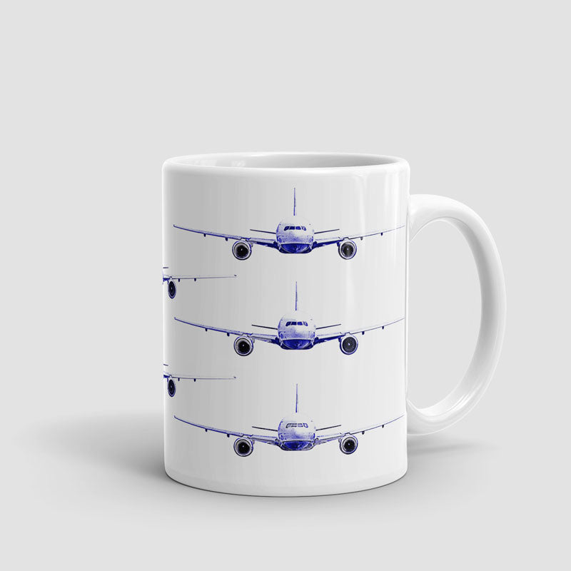 Front Planes Blue-and-White - Mug