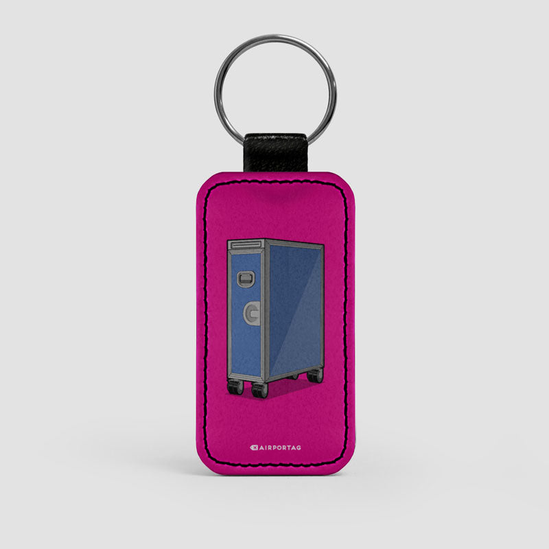 Galley Cart Isometric - Leather Keychain
