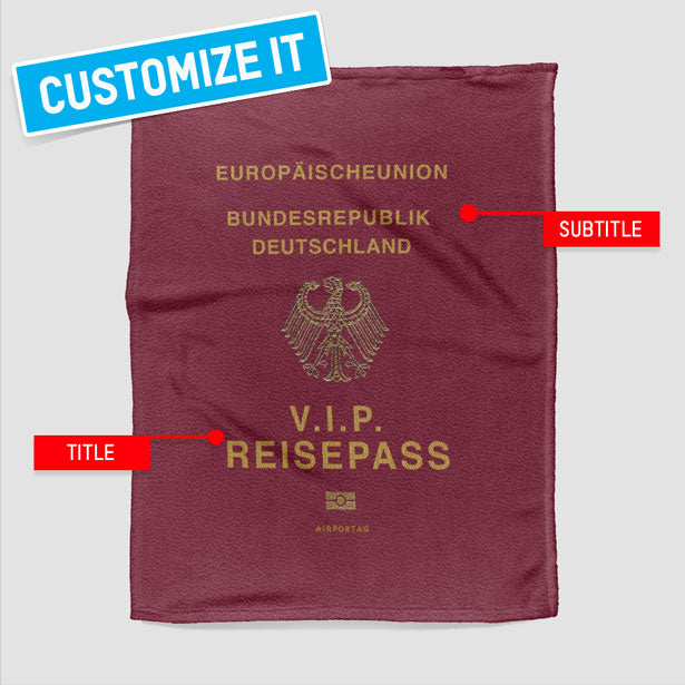 Germany - Passports Blanket