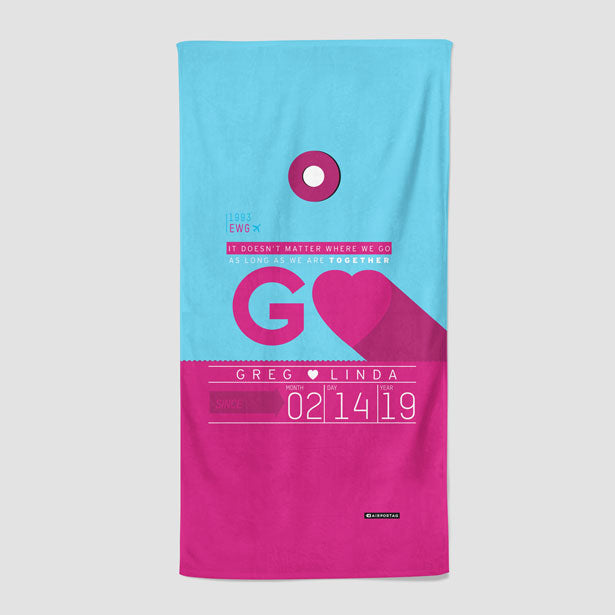 It Doesn't Matter Where We Go - Beach Towel - Airportag
