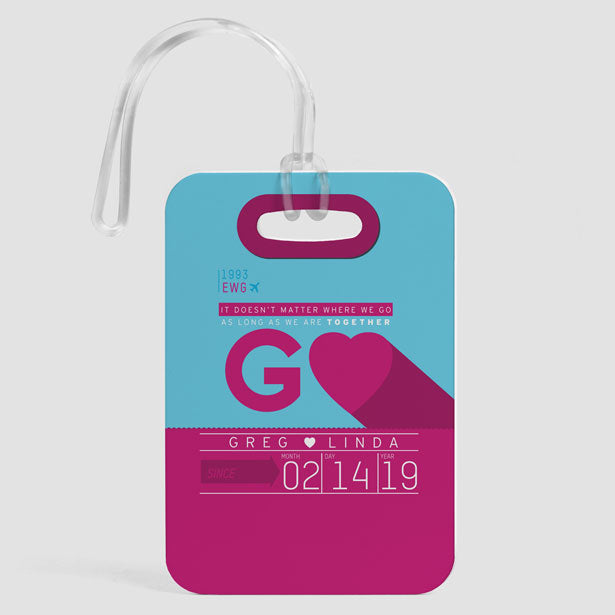 It Doesn't Matter Where We Go - Luggage Tag - Airportag