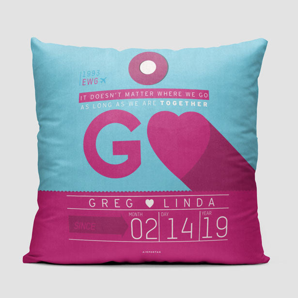 It Doesn't Matter Where We Go - Throw Pillow - Airportag