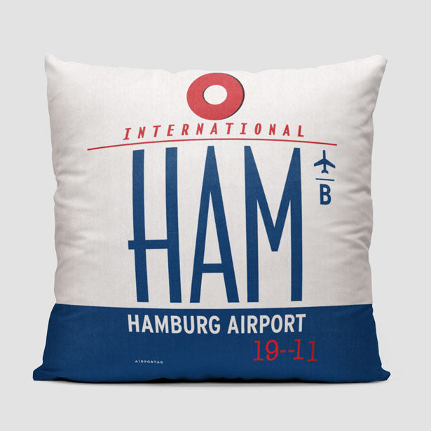 HAM - Throw Pillow - Airportag