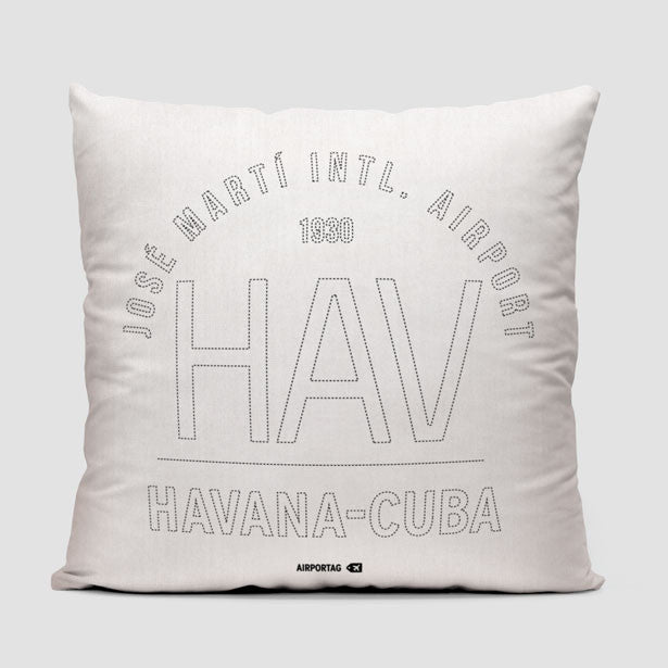 HAV Letters - Throw Pillow - Airportag