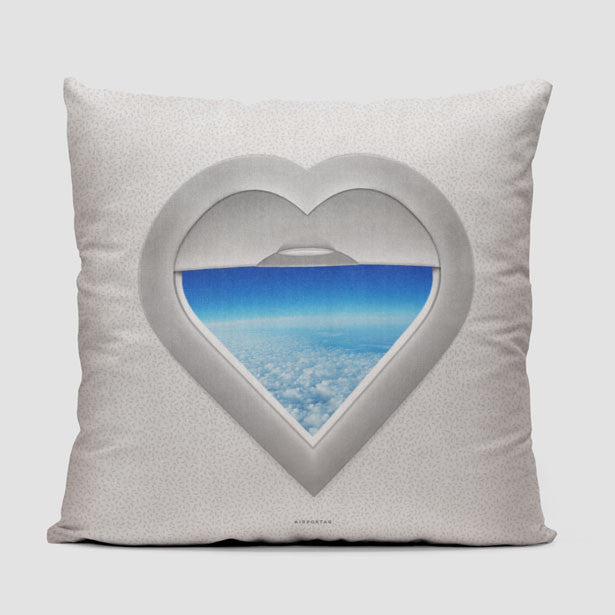 Heart Window - Throw Pillow - Airportag