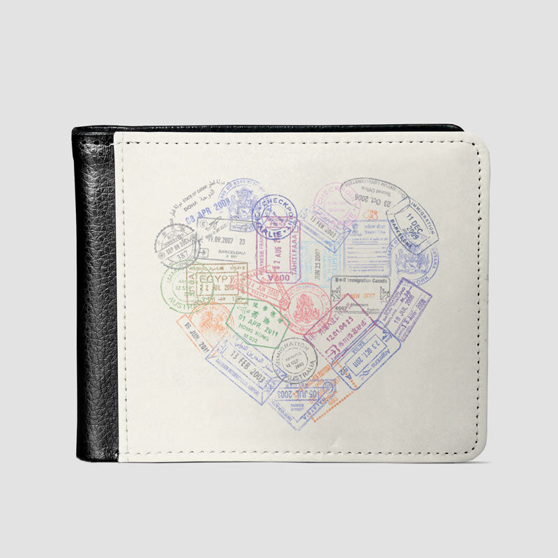 Timbres Coeur - Portefeuille Homme