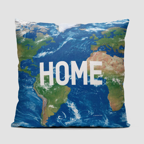 Home - Earth - Throw Pillow - Airportag