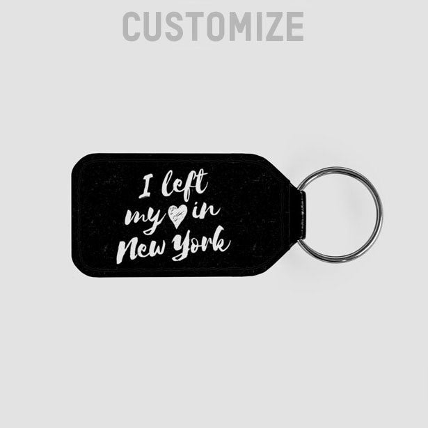I Left My Heart - Leather Keychain - Airportag