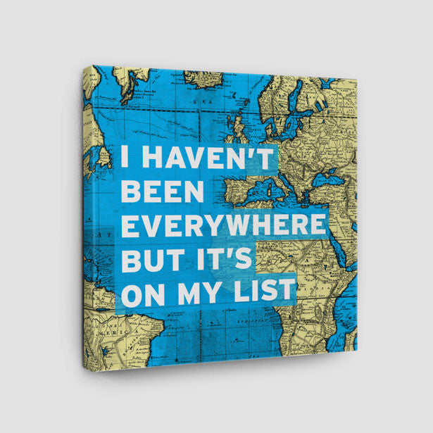 I Haven't Been - World Map - Canvas - Airportag