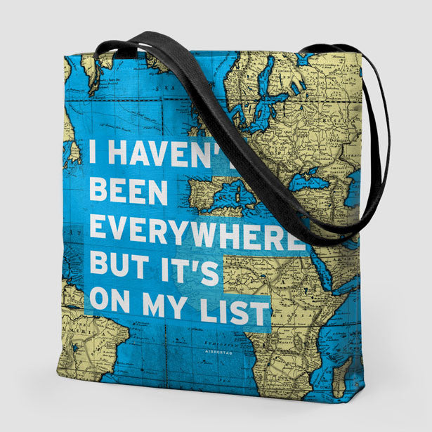 I Haven't Been - World Map - Tote Bag - Airportag