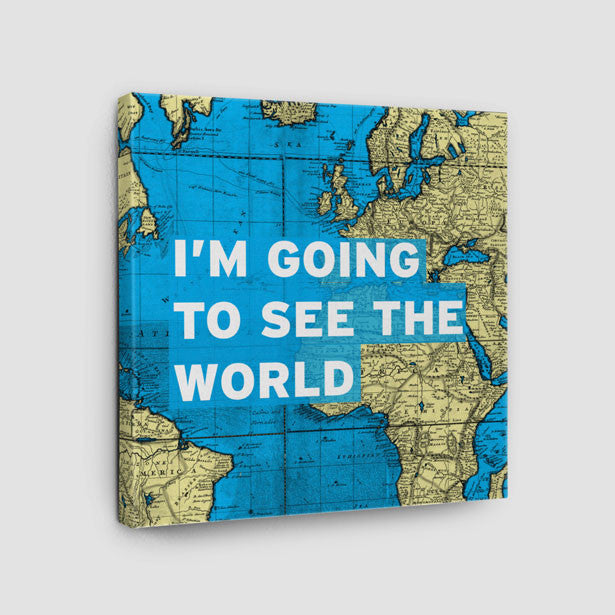 I'm Going - World Map - Canvas - Airportag