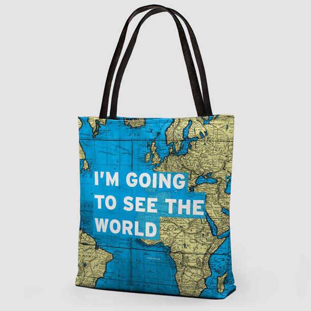 I'm Going - World Map - Tote Bag - Airportag