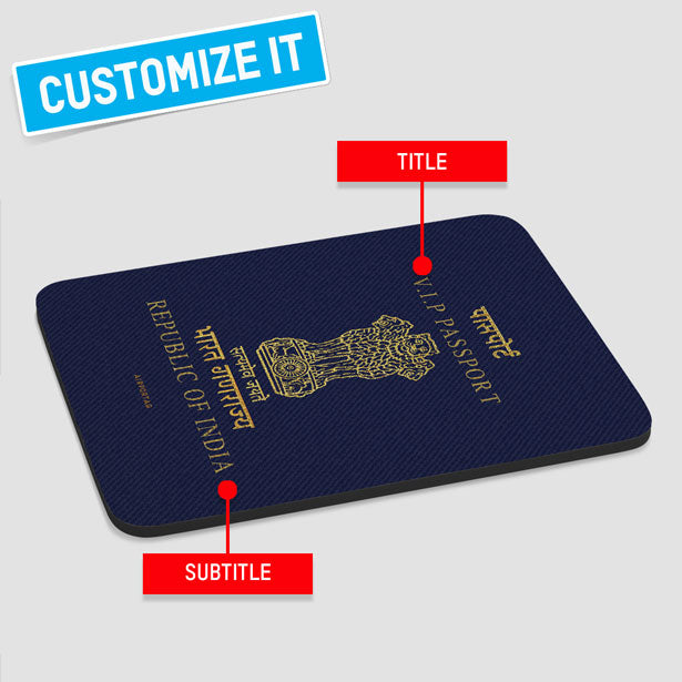 India - Passport Mousepad