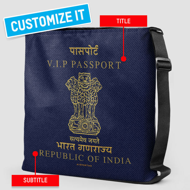 India - Passport Tote Bag