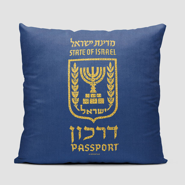 Israel - Passport Throw Pillow - Airportag