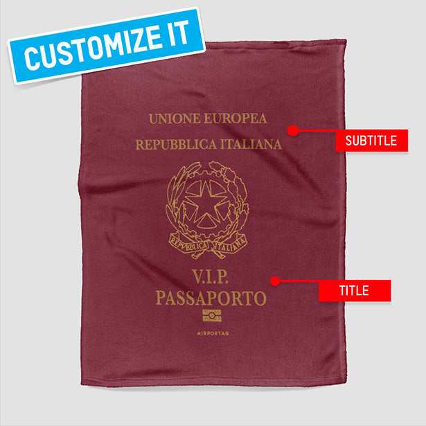 Italy - Passports Blanket