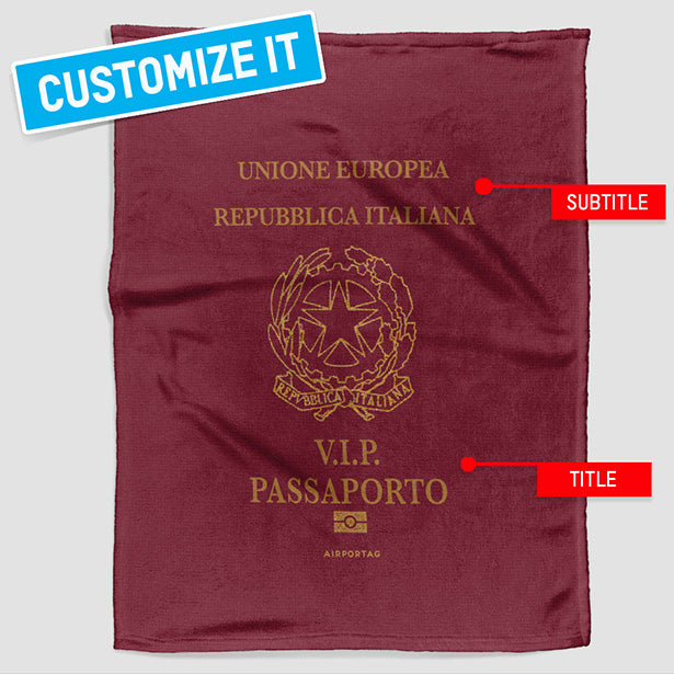 Italy - Passports Blanket