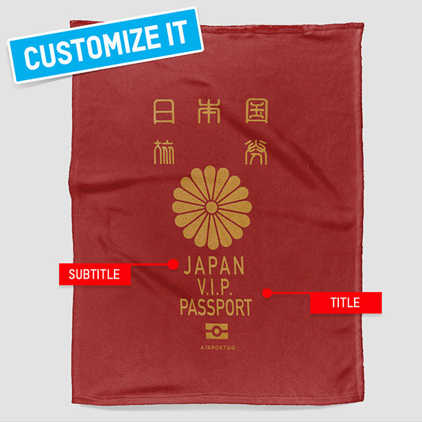 Japan - Passports Blanket