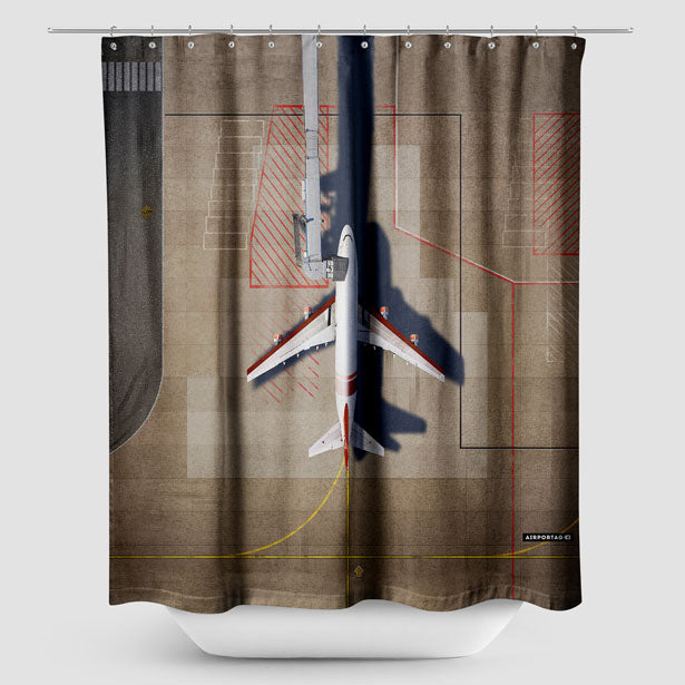 Jet Bridge - Shower Curtain airportag.myshopify.com