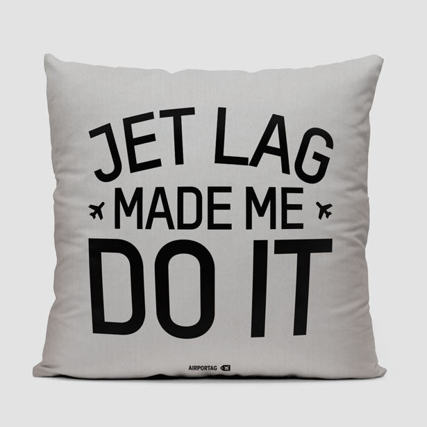 Jet Lag Letters - Throw Pillow - Airportag