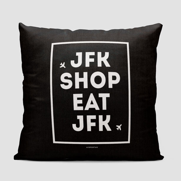 JFK - Shop / Eat - Throw Pillow - Airportag