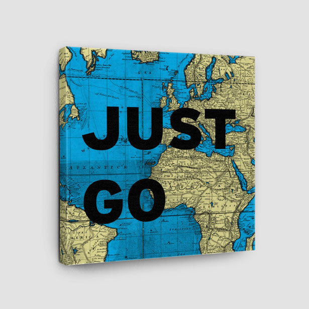 Just Go - World Map - Canvas - Airportag