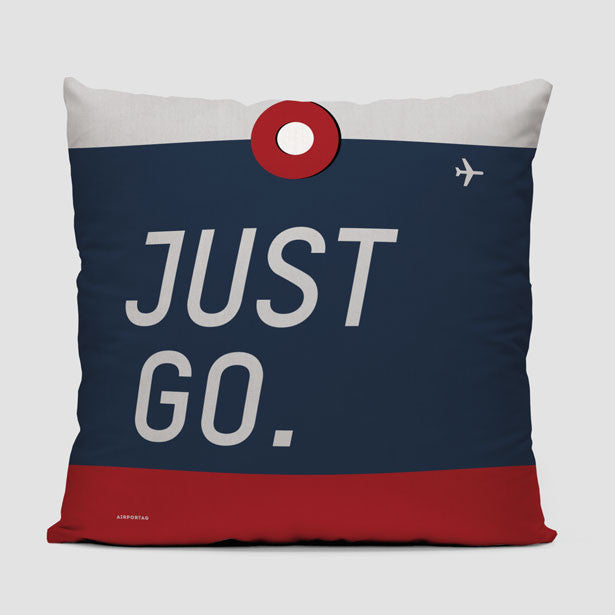 Just Go - Throw Pillow - Airportag