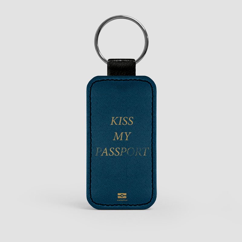 Kiss My Passport - Leather Keychain
