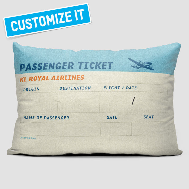 KL Boarding Pass - Throw Pillow