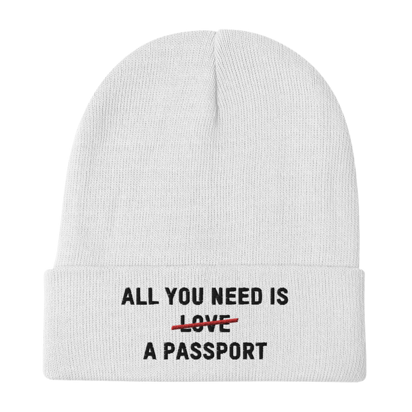 All You Need Is A Passport - Knit Beanie