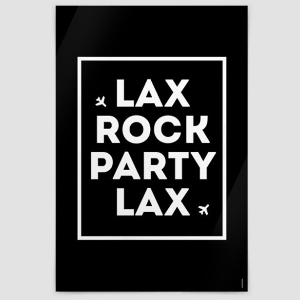 LAX - Rock / Party - Poster airportag.myshopify.com
