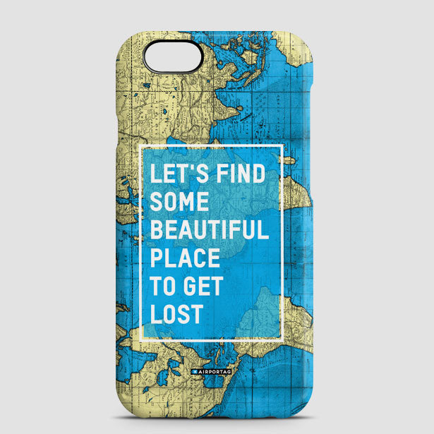 Let's Find - World Map - Phone Case - Airportag