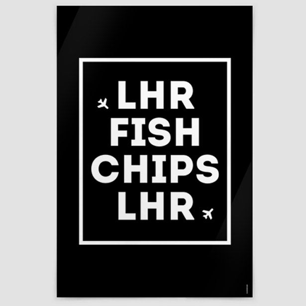 LHR - Fish / Chips - Poster airportag.myshopify.com