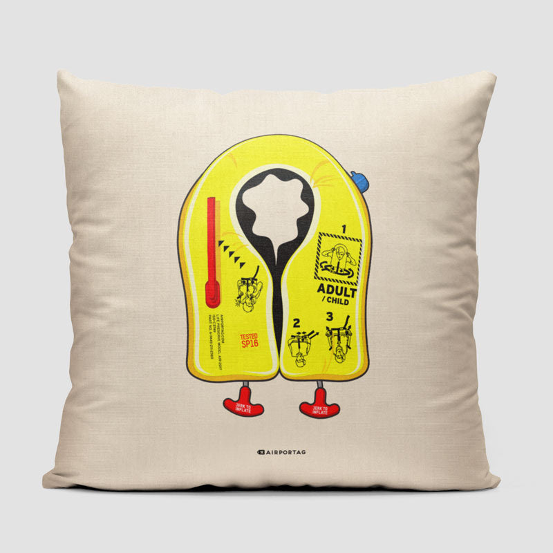 Life Vest Icon - Throw Pillow