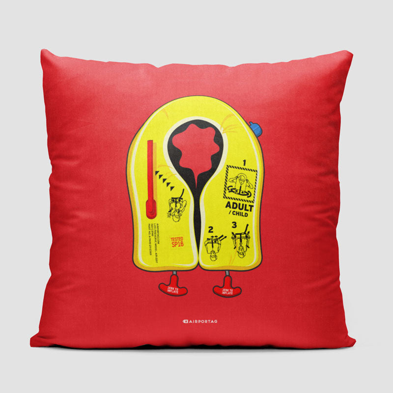 Life Vest Icon - Throw Pillow