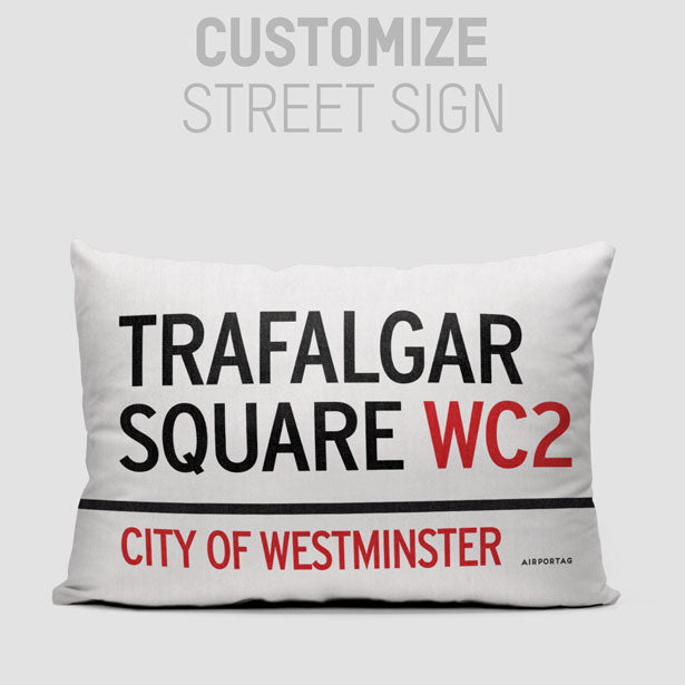 London Street Sign - Throw Pillow - Airportag