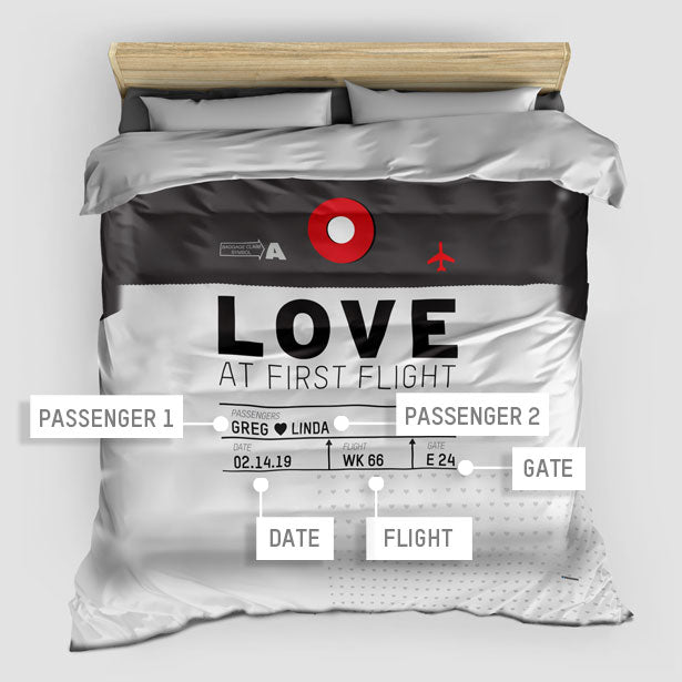 Love At First Flight - Duvet Cover - Airportag