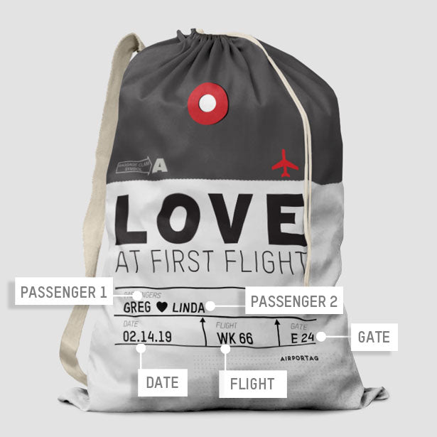 Love At First Flight - Laundry Bag - Airportag