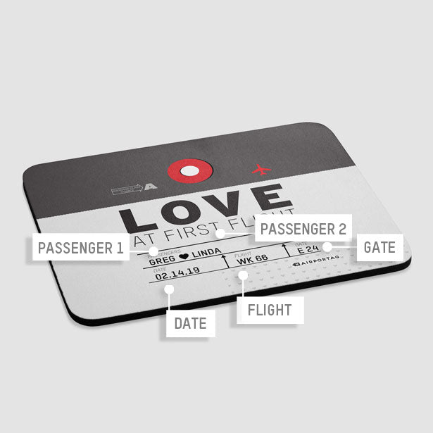 Love At First Flight - Mousepad - Airportag