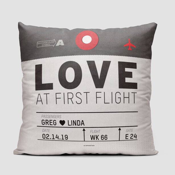 Love At First Flight - Throw Pillow - Airportag